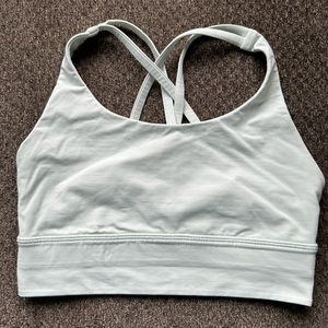 Size 6 Lululemon light blue energy bra